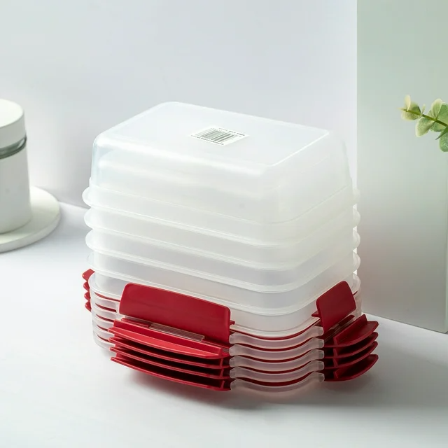 5 Pack Stackable Food Storage Containers Airtight & Leakproof Set Snap