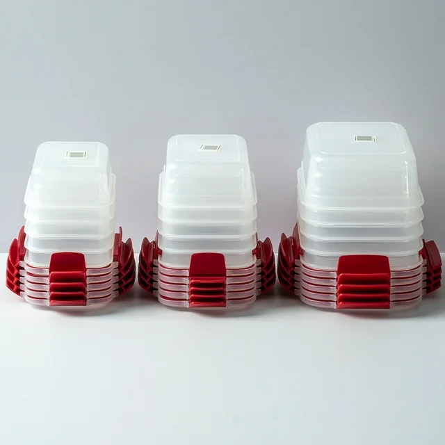 5 Pack Stackable Food Storage Containers Airtight & Leakproof Set Snap