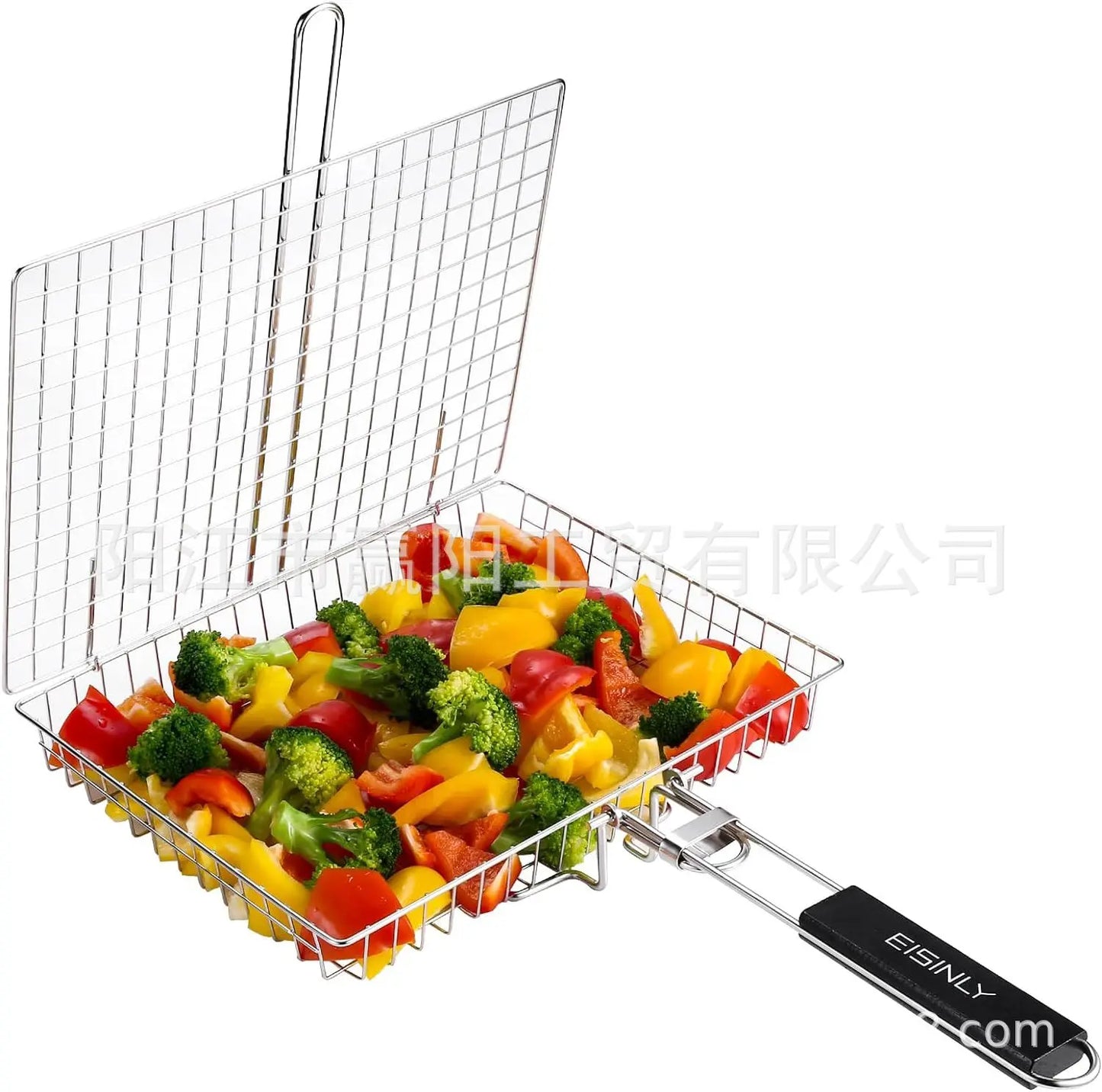 Portable  Metal iron Folding Grill Basket BBQ Grill Basket With Handle for Fish Vegetables Shrimp Cook Accessories Outdoor