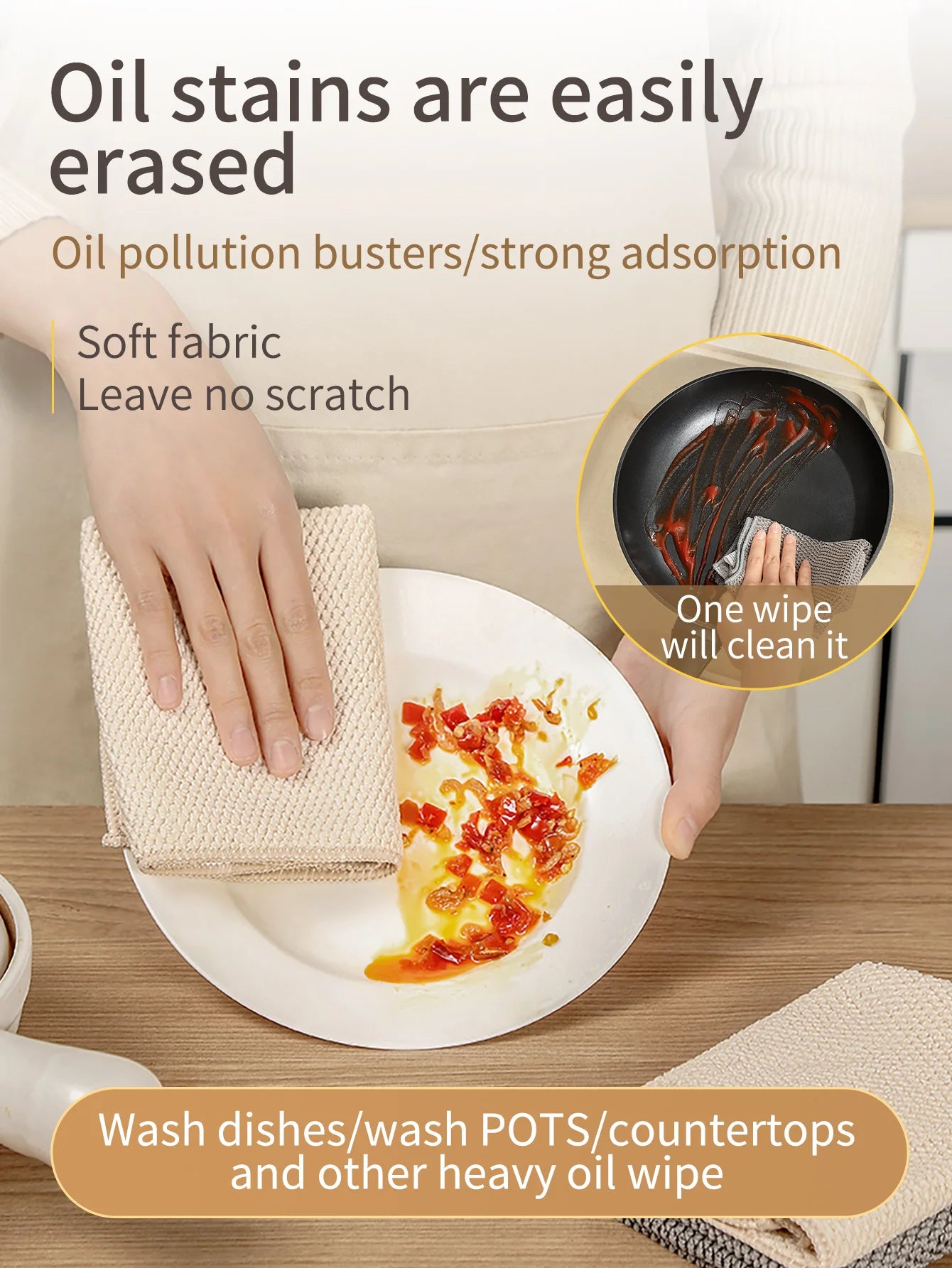 4 piece or 8 piece MUCH NEEDED Microfiber kitchen towels, perfect for wet or dry use