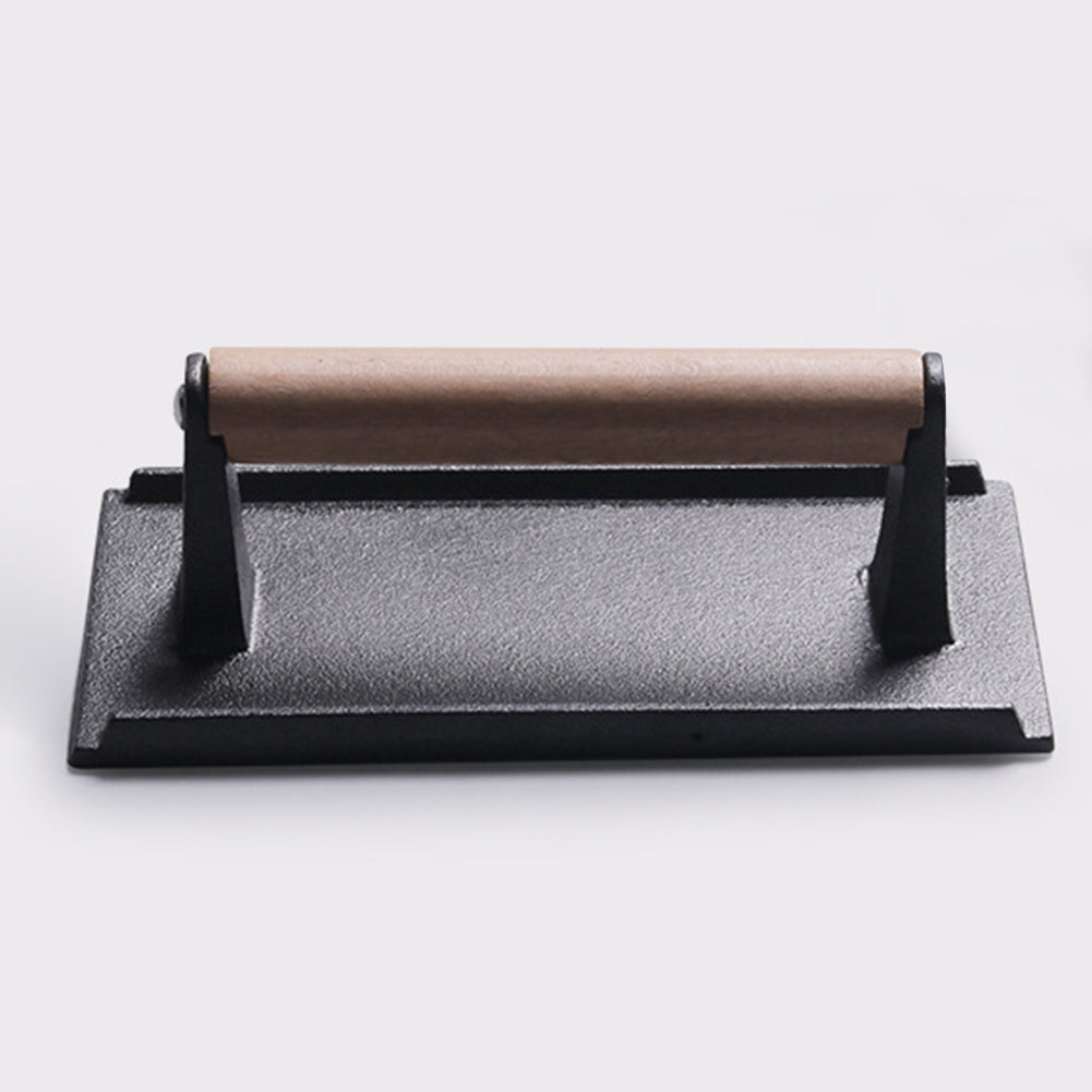 Universal Rectangular Meat Press Heavy-Duty Steak Burger Press With Handle BBQ Cooking Tool High Temperature Resistance