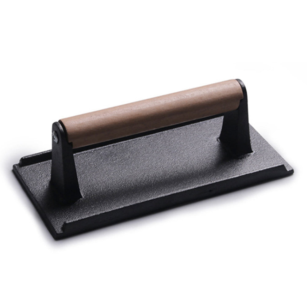 Universal Rectangular Meat Press Heavy-Duty Steak Burger Press With Handle BBQ Cooking Tool High Temperature Resistance