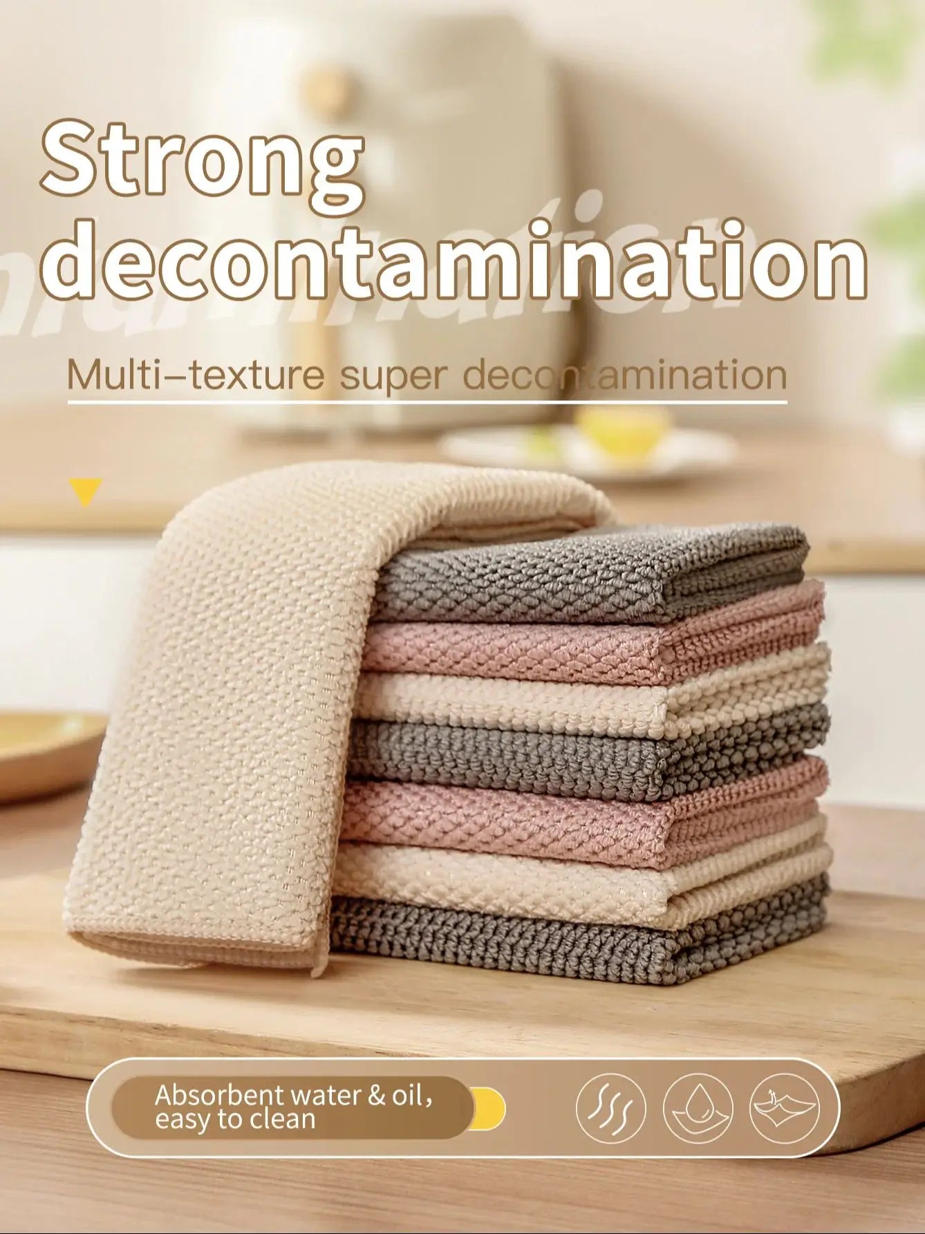 4 piece or 8 piece MUCH NEEDED Microfiber kitchen towels, perfect for wet or dry use