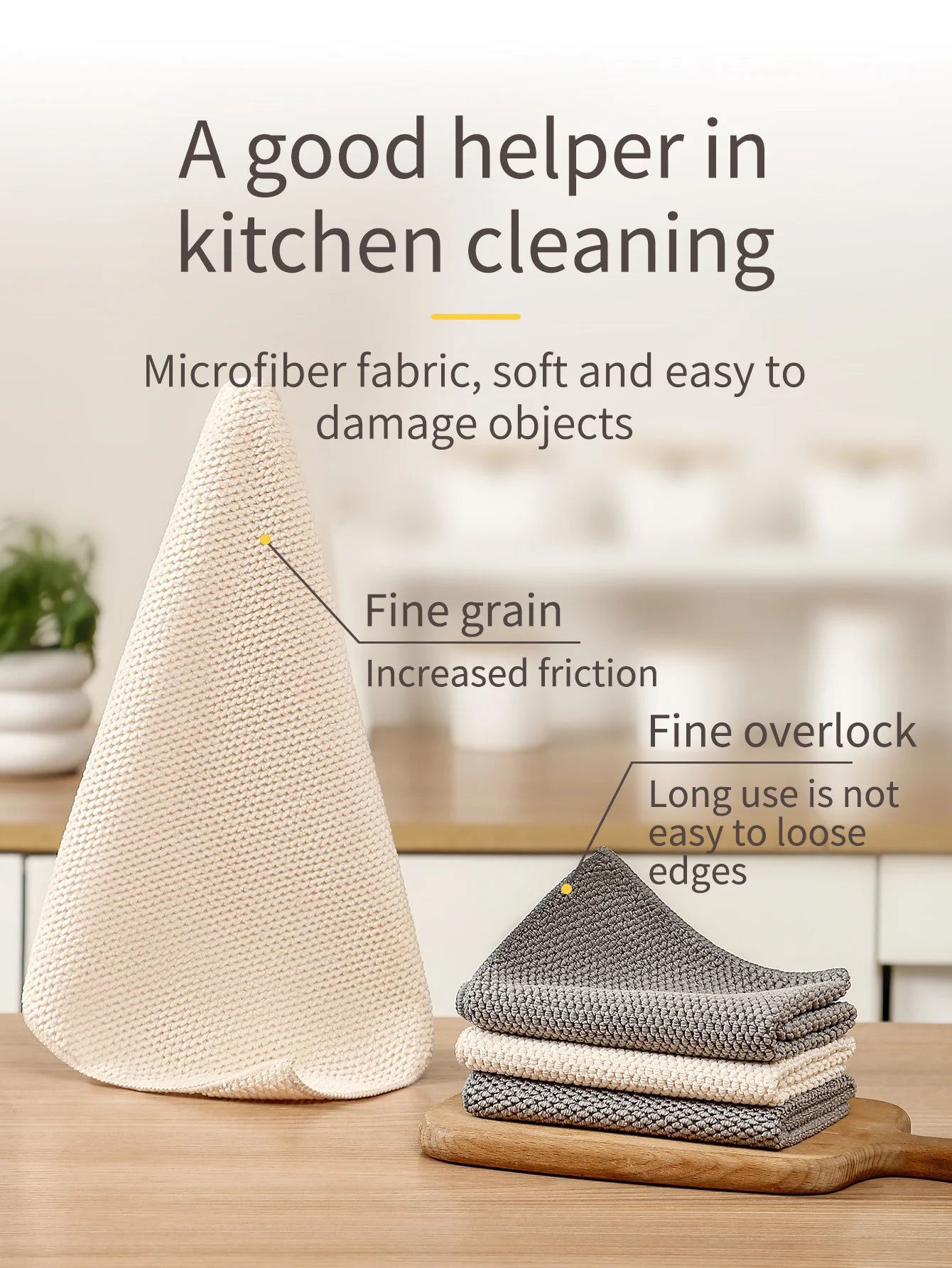 4 piece or 8 piece MUCH NEEDED Microfiber kitchen towels, perfect for wet or dry use